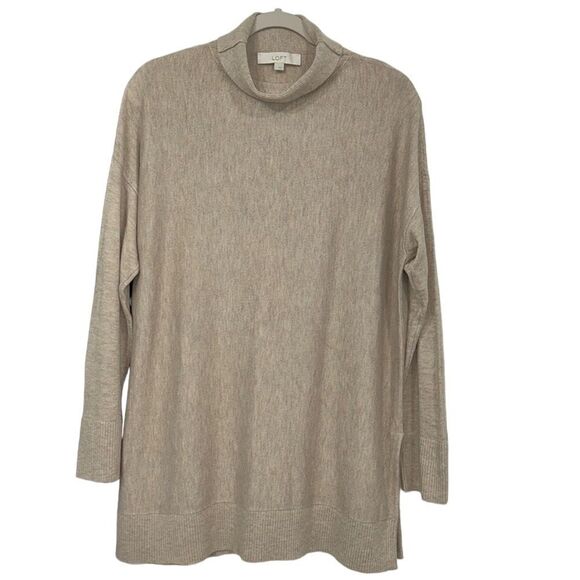 Loft Cowl Neck Beige Sweater(Size Large) - Picture 2 of 6